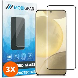 Mobigear Premium Samsung Galaxy S25 Panzerglas Gehärtetes Glas Displayschutz - Hüllenfreundlich (3er Pack)