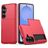 Mobigear Card Samsung Galaxy S26 Hülle Hardcase Backcover Stoßfest mit Kartenhalter - Rot