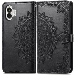 Mobigear Mandala Nothing Phone (2) Hülle Klapphülle Geldbörse - Schwarz