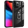 Mobigear Crystal Ring iPhone 14 Pro Max Hülle Hardcase Backcover mit Ringhalter - Transparent / Schwarz