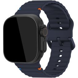 Mobilize Buckle Silikon Apple Watch Armband Dornschließe - 42/41/40/38 mm - Blau