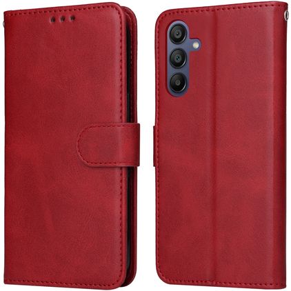 Mobigear Wallet Samsung Galaxy A17 Hülle Klapphülle Geldbörse - Rot
