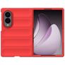 Mobigear Bumpy Samsung Galaxy Z Fold 8 Hülle Flexibles TPU Backcover - Rot