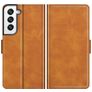 Mobigear Slim Magnet Samsung Galaxy S22 Hülle Klapphülle Geldbörse - Cognac