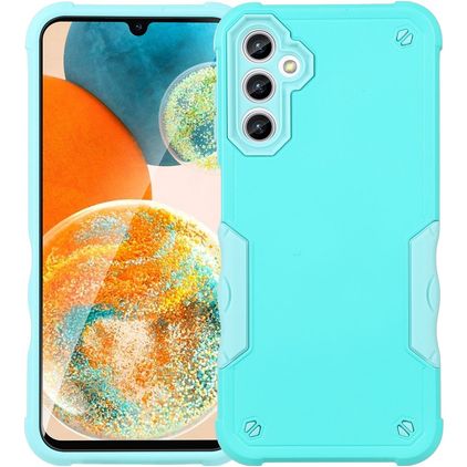 Mobigear Non-slip Armor Samsung Galaxy A14 Hülle Hardcase Backcover Stoßfest - Türkis