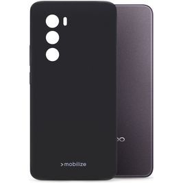 Mobilize Rubber Gelly OPPO Reno 12 Hülle Flexibles TPU Backcover - Schwarz