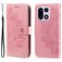 Mobigear Flowers OnePlus 15 Hülle Klapphülle Geldbörse - Roségold