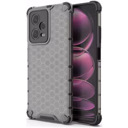 Mobigear Honeycomb POCO X5 Pro Hülle Hardcase Backcover Stoßfest - Schwarz