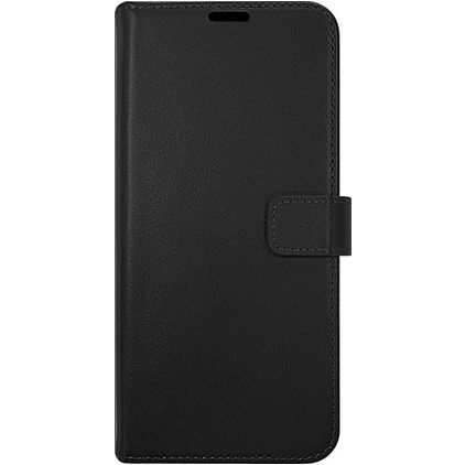 Valenta Classic Samsung Galaxy S21 FE Hülle Echtes Leder Klapphülle Geldbörse - Schwarz