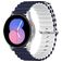 Mobigear Ocean Silikon Smartwatch Armband Dornschließe - 22 mm - Weiß / Dunkelblau