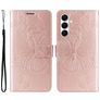 Mobigear Butterfly Samsung Galaxy A26 Hülle Klapphülle Geldbörse - Roségold