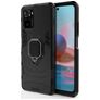 Mobigear Armor Ring Xiaomi Redmi Note 10 4G Hülle Hardcase Backcover Stoßfest mit Ringhalter - Schwarz