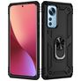 Mobigear Armor Ring Xiaomi 12 Hülle Hardcase Backcover Stoßfest mit Ringhalter - Schwarz