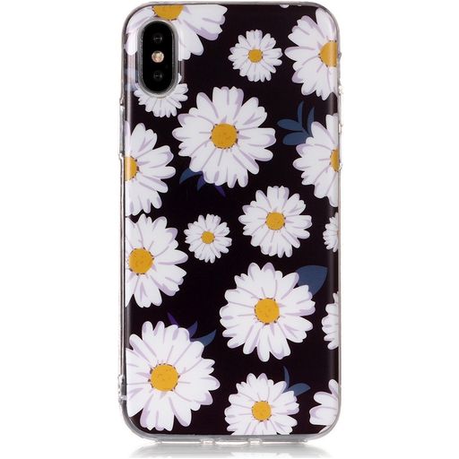 Mobigear Design iPhone XR Hülle Flexibles TPU Backcover - Gänseblümchen