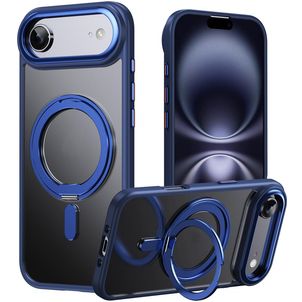 Mobigear Frosted Mag iPhone Air MagSafe Hülle Hardcase Backcover mit Ständer - Blau