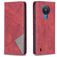 Mobigear Rhombus Slim Nokia 1.4 Hülle Klapphülle - Rot