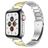 Mobigear Lissabon Edelstahl Apple Watch Armband Faltschließe - 49/46/45/44 mm - Gold / Silber