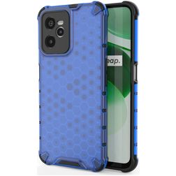 Mobigear Honeycomb Realme C35 Hülle Hardcase Backcover Stoßfest - Blau