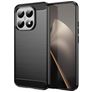Mobigear Brushed Slim Xiaomi 15T Hülle Flexibles TPU Backcover - Schwarz