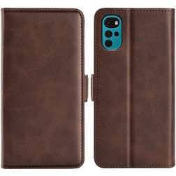 Mobigear Slim Magnet Motorola Moto G22 Hülle Klapphülle Geldbörse - Braun