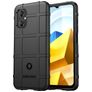 Mobigear Rugged Shield POCO M5 Hülle Flexibles TPU Backcover Stoßfest - Schwarz