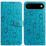 Mobigear Flowers iPhone Air Hülle Klapphülle Geldbörse - Blau