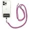 Mobigear Lanyard Universal-Handykette einstellbar - Weiß / Blau / Magenta
