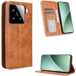 Mobigear Sensation Xiaomi 15 Pro Hülle Klapphülle Geldbörse - Braun