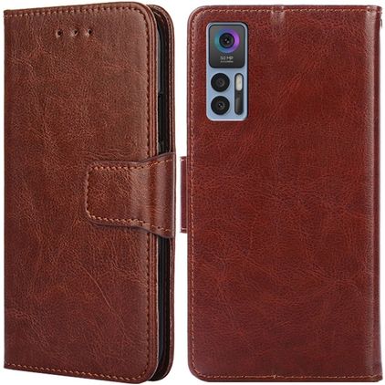 Mobigear Wallet TCL 30 Hülle Klapphülle Geldbörse - Braun