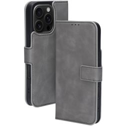 Mobiparts Classic Wallet MagSafe iPhone 16 Pro MagSafe Hülle Klapphülle Geldbörse - Granite Grey