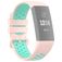 Mobigear Sport Plus Buckle Silikon Fitbit Charge 3 Armband Dornschließe - Pink / Türkis