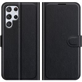 Mobigear Classic Samsung Galaxy S22 Ultra Hülle Klapphülle Geldbörse - Schwarz