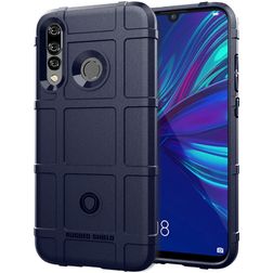 Mobigear Rugged Shield Huawei P Smart Plus (2019) Hülle Flexibles TPU Backcover Stoßfest - Blau