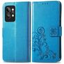 Mobigear Clover Realme GT2 Pro Hülle Klapphülle Geldbörse - Blau