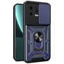 Mobigear Armor Ring Cam Slide Xiaomi 13 Hülle Hardcase Backcover Stoßfest mit Ringhalter und Kamera Slider - Blau