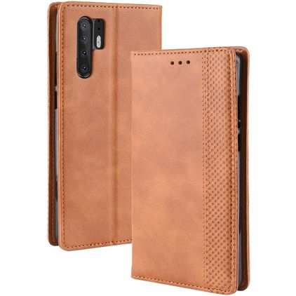 Mobigear Sensation Huawei P30 Pro Hülle Klapphülle Geldbörse - Cognac