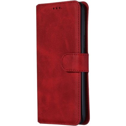 Mobigear Wallet Motorola Moto G8 Plus Hülle Klapphülle Geldbörse - Rot