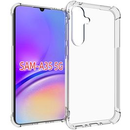 Mobigear Cushion Durchsichtig Samsung Galaxy A35 Hülle Flexibles TPU Backcover Stoßfest - Transparent