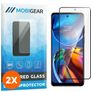Mobigear Premium Motorola Moto E32s Panzerglas Gehärtetes Glas Displayschutz - Hüllenfreundlich - Schwarz (2er Pack)