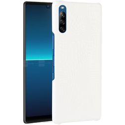 Mobigear Croco Sony Xperia L4 Hülle Hardcase Backcover - Weiß