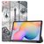 Mobigear Tri-Fold Samsung Galaxy Tab S6 Lite Hülle Klapphülle - Eiffelturm