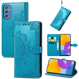 Mobigear Mandala Samsung Galaxy M52 Hülle Klapphülle Geldbörse - Blau