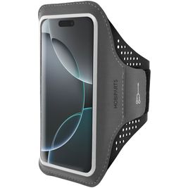 Mobiparts Comfort Fit Handyhalterung Joggen iPhone 16 Pro Sporthülle Neopren Sportarmband - Schwarz Mobiparts Comfort Fit Handyhalterung Joggen iPhone 16 Pro Sporthülle Neopren Sportarmband - Schwarz
