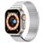 Mobigear Premium Loop Milanaise Apple Watch Armband Magnetverschluss - 42/41/40/38 mm - Silber