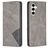 Mobigear Rhombus Slim Samsung Galaxy S23 FE Hülle Klapphülle - Grau