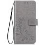 Mobigear Clover Samsung Galaxy S20 Hülle Klapphülle Geldbörse - Grau