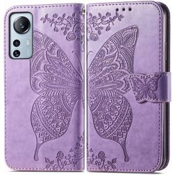 Mobigear Butterfly Xiaomi 12 Lite Hülle Klapphülle Geldbörse - Lila