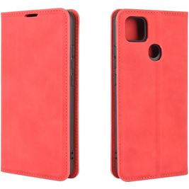 Mobigear Retro Slim Xiaomi Redmi 9C Hülle Klapphülle Geldbörse - Rot