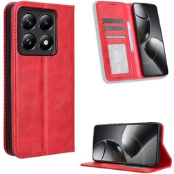 Mobigear Sensation Xiaomi 14T Hülle Klapphülle Geldbörse - Rot