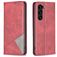 Mobigear Rhombus Slim Samsung Galaxy S24 Plus Hülle Klapphülle - Rot